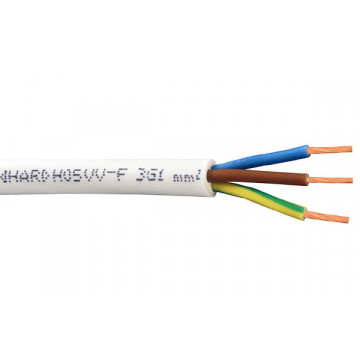 3Χ1mm Καλώδιο εύκαμπτο λευκό (τιμή/μέτρο) (01312614)