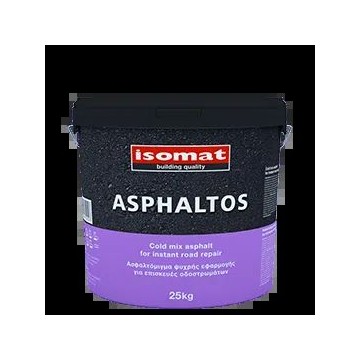 ISOMAT - Asphaltos Ασφαλτόμιγμα ψυχρής εφαρμογής για επισκευές οδοστρωμάτων μαύρο 25kg (200133)