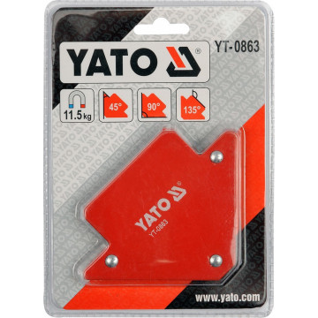 YATO - 82X120X13mm ΓΩΝΙΑ ΜΑΓΝΗΤΙΚΗ ΣΥΓΚΟΛΛΗΣΗΣ (YT-0863)