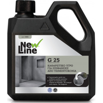 NEW LINE - 1Lt G-25 Καθαριστικό υγρό για επιφάνεις από τσιμέντο (90630)