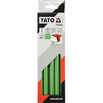 YATO - 11.2mm ΠΡΑΣΙΝΗ ΘΕΡΜΟΚΟΛΛΑ 5ΤΕΜ (YT-82436)	