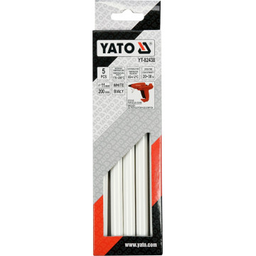 YATO - 11.2mm λευκή Ράβδος Κόλλα Σιλικόνης 5 ΤΕΜ (YT-82438)
