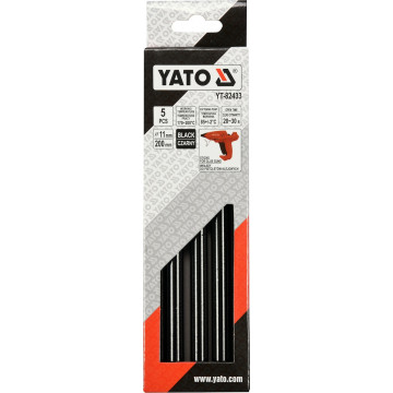 YATO - 11.2mm ΜΑΥΡΗ ΘΕΡΜΟΚΟΛΛΑ 5ΤΕΜ (YT-82433)